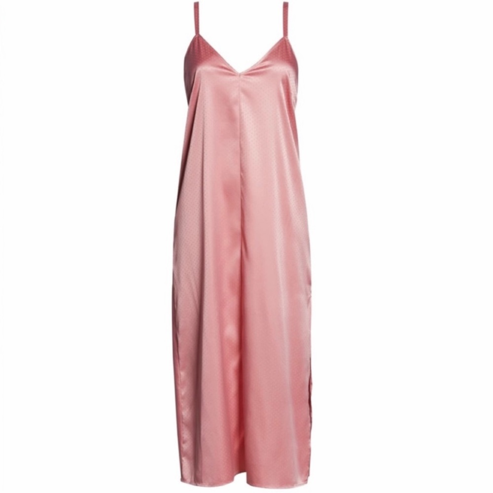 NEW SOMETHING NAVY PINK MIDI SLIP DRESS - Picture 9 of 9